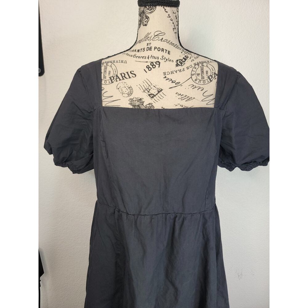 ASTR The Label Midi Dress Sz XL Smocked Puff Sleeve Squared Neck Whimsygoth - Picture 3 of 11